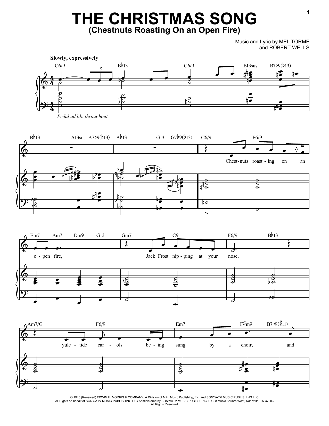 Michael Buble The Christmas Song (Chestnuts Roasting On An Open Fire) sheet music notes and chords arranged for Piano & Vocal