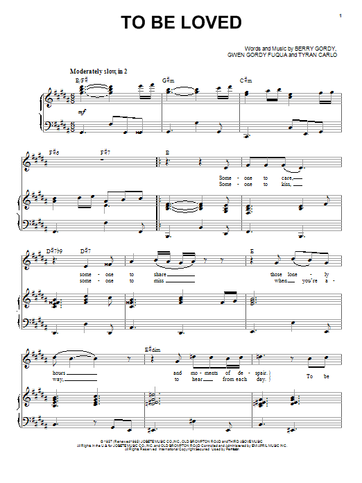 Michael Bublé To Be Loved sheet music notes and chords arranged for Piano, Vocal & Guitar Chords