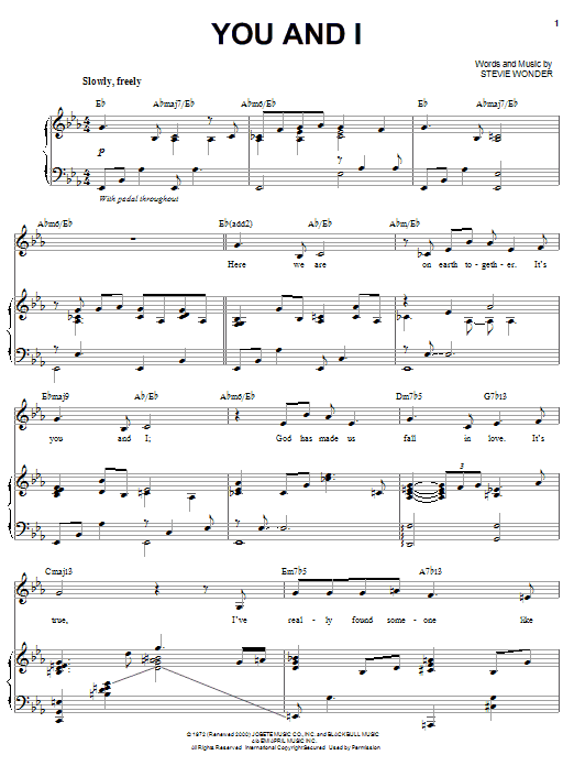 Michael Buble You And I sheet music notes and chords arranged for Piano & Vocal