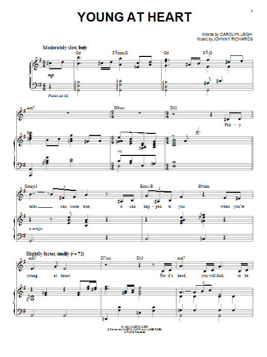 Michael Bublé Young At Heart sheet music notes and chords arranged for Piano, Vocal & Guitar Chords