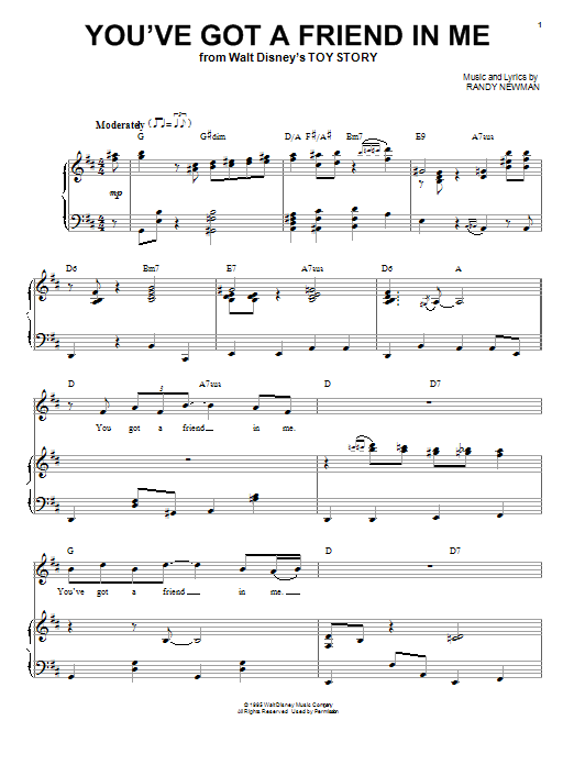 Michael Buble You've Got A Friend In Me (from Toy Story) sheet music notes and chords arranged for Piano, Vocal & Guitar Chords