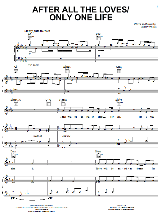 Michael Feinstein After All The Loves (MacArthur Park) sheet music notes and chords arranged for Piano, Vocal & Guitar Chords (Right-Hand Melody)