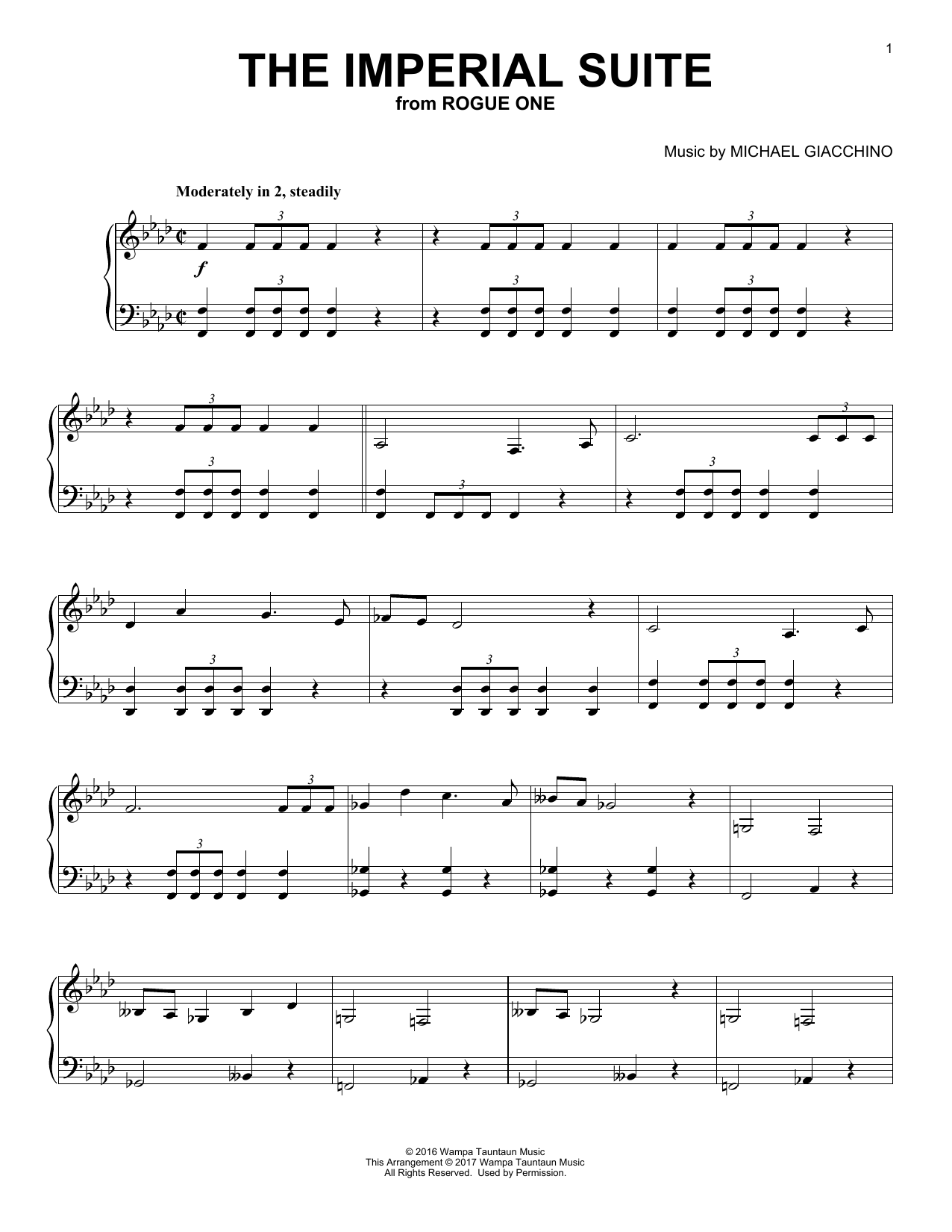 Michael Giacchino The Imperial Suite sheet music notes and chords arranged for Easy Piano