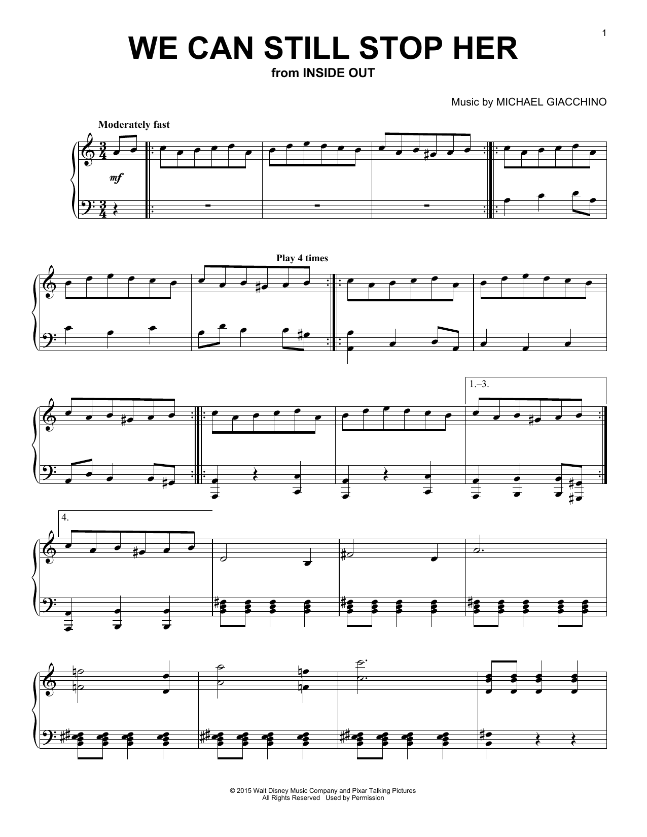 Michael Giacchino We Can Still Stop Her sheet music notes and chords arranged for Piano Solo