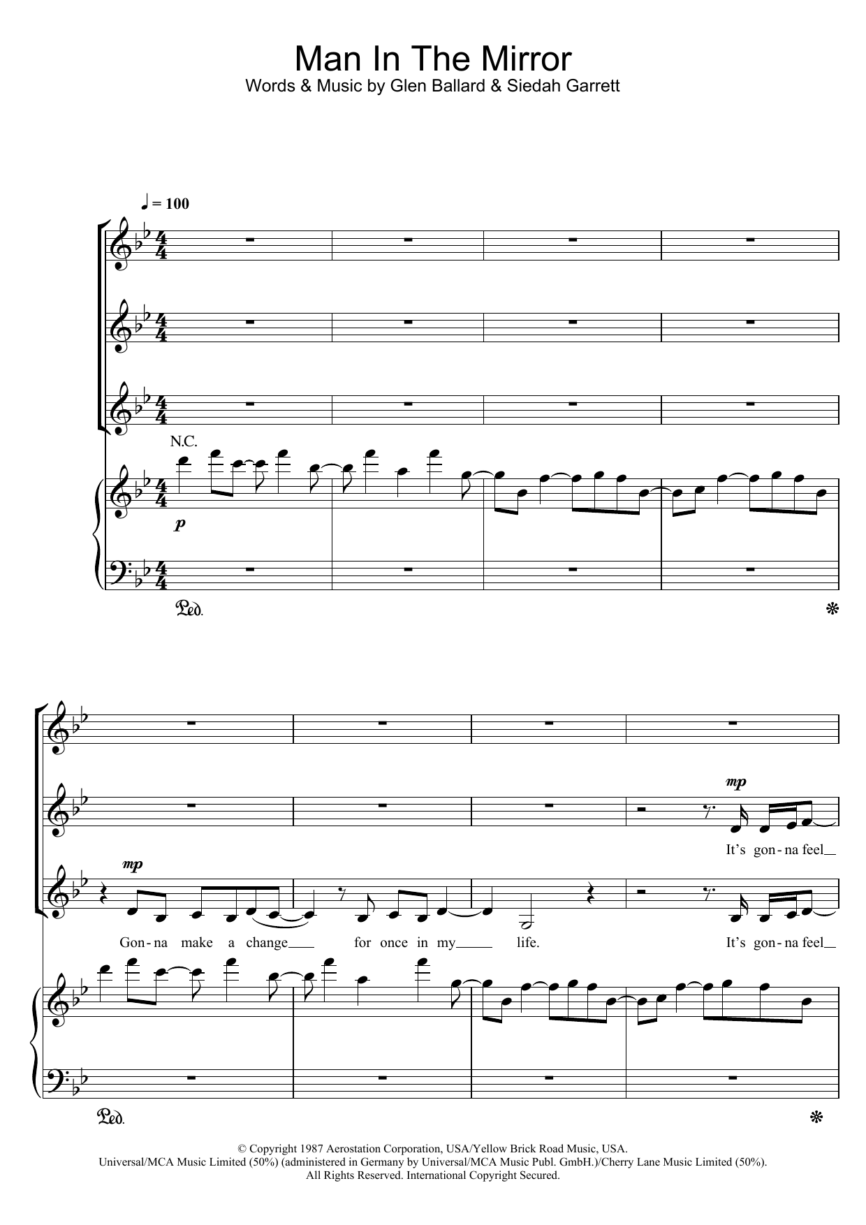 Michael Jackson Man In The Mirror (arr. Jonathan Wikeley) sheet music notes and chords arranged for SATB Choir
