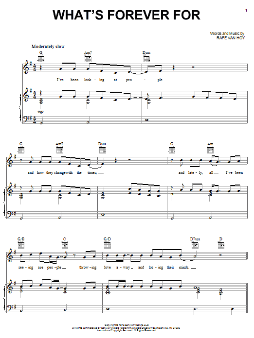 Michael Martin Murphey What's Forever For sheet music notes and chords arranged for Easy Guitar