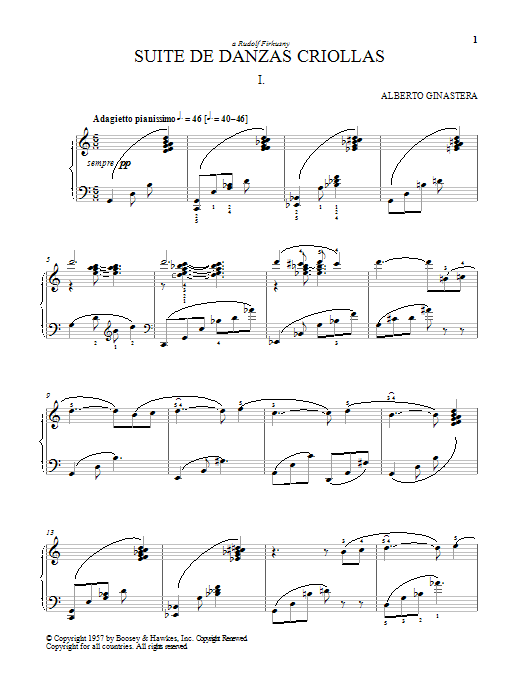 Michael Mizrahi Suite De Danzas Criollas sheet music notes and chords arranged for Piano Solo