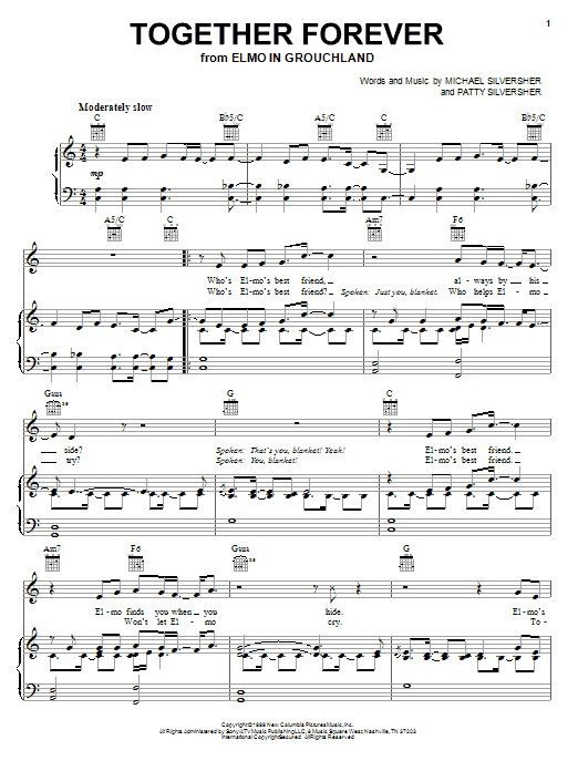 Michael Silversher Together Forever sheet music notes and chords arranged for Piano, Vocal & Guitar Chords (Right-Hand Melody)