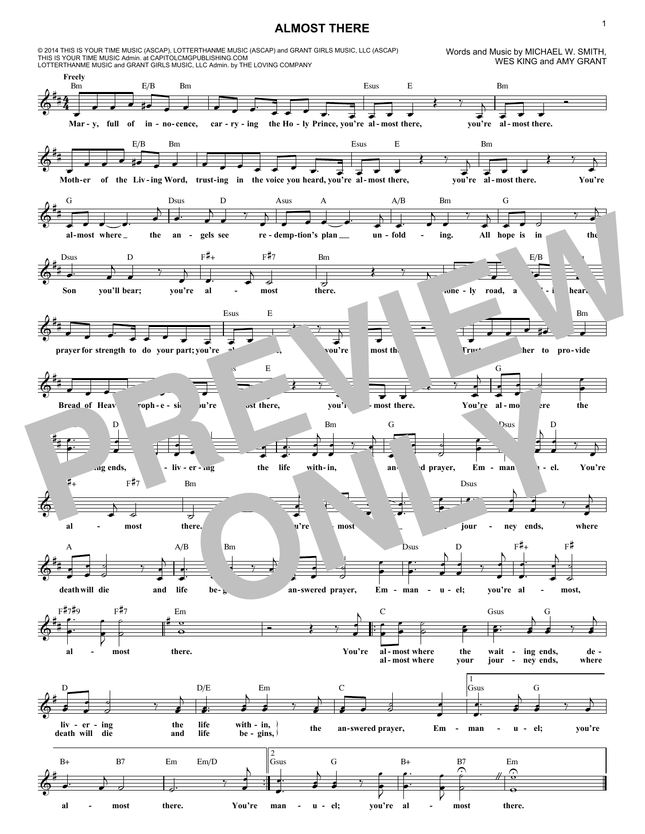 Wes King Almost There sheet music notes and chords arranged for Lead Sheet / Fake Book