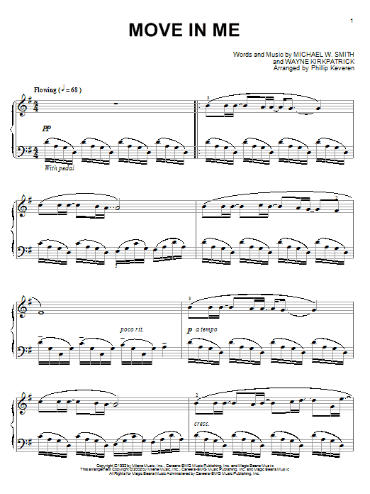 Michael W. Smith Move In Me (arr. Phillip Keveren) sheet music notes and chords arranged for Piano Solo