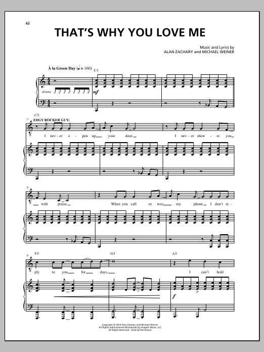 Michael Weiner That's Why You Love Me sheet music notes and chords arranged for Piano & Vocal