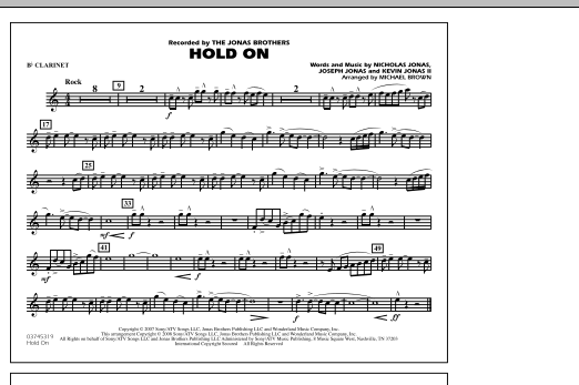 Michael Brown Hold On - Bb Clarinet sheet music notes and chords arranged for Marching Band