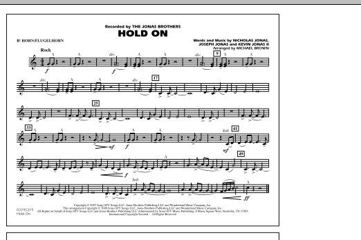 Michael Brown Hold On - Bb Horn/Flugelhorn sheet music notes and chords. Download Printable PDF.