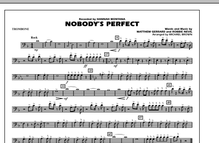 Michael Brown Nobody's Perfect - Trombone sheet music notes and chords. Download Printable PDF.