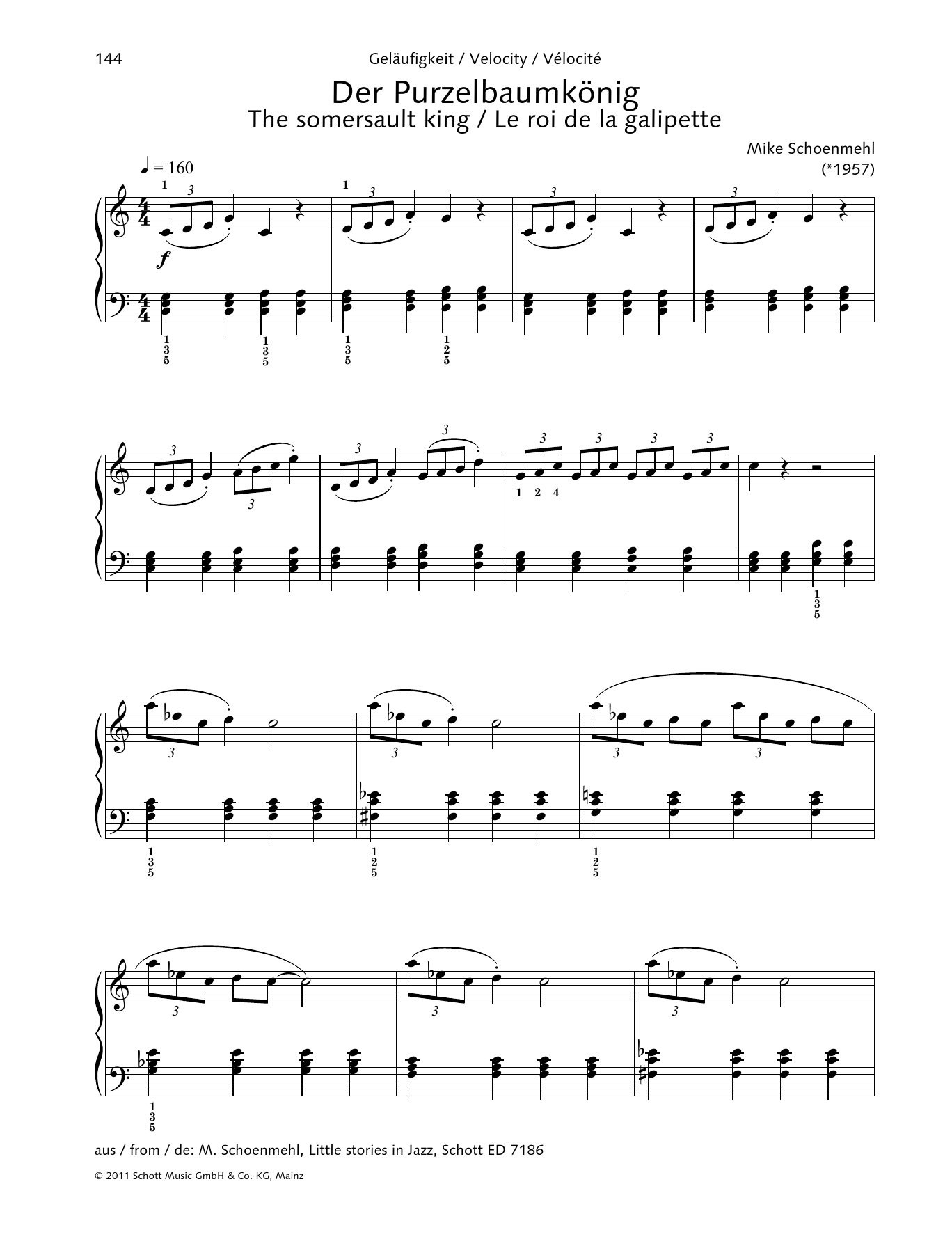 Mike Schoenmehl The somersault king sheet music notes and chords arranged for Piano Solo