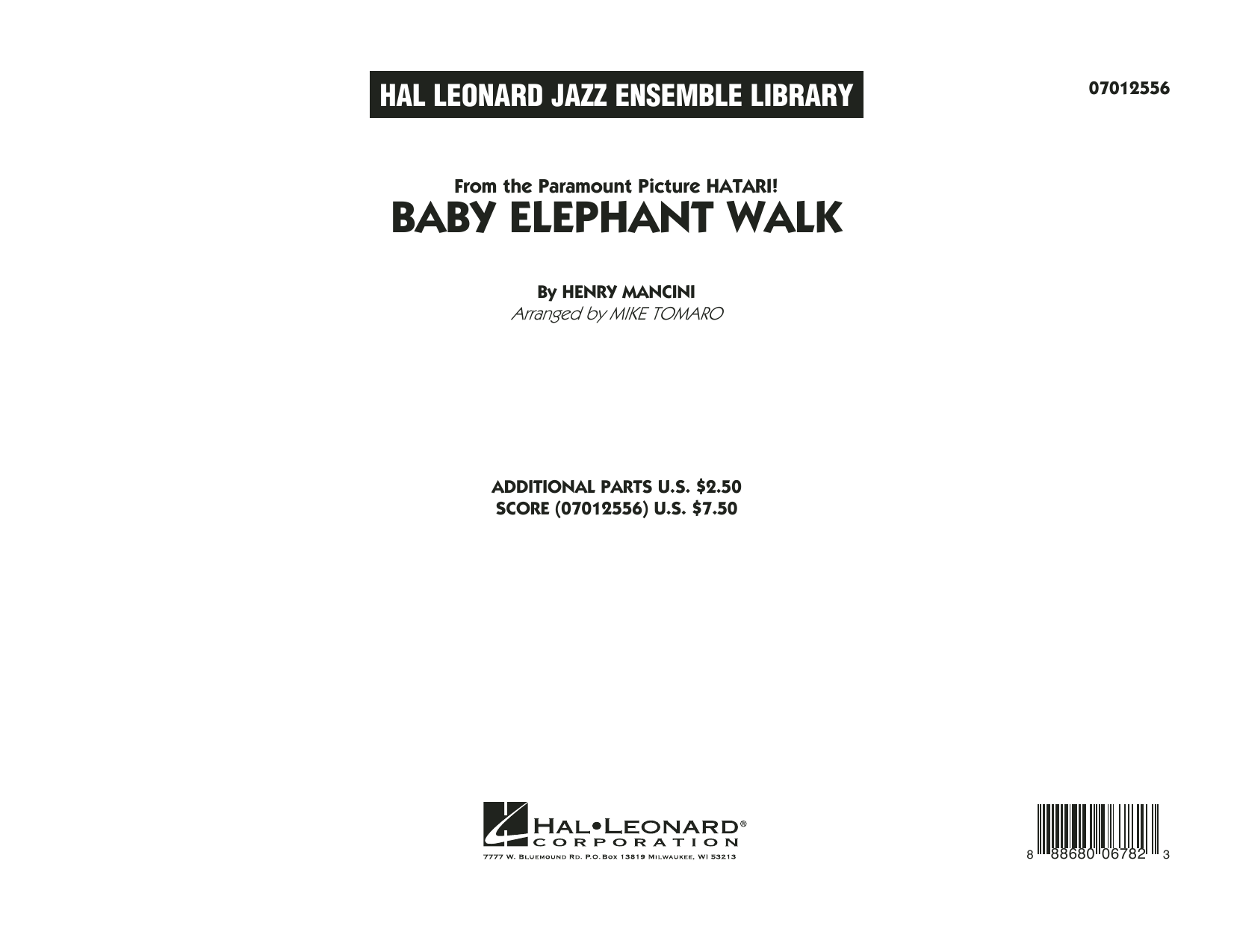 Mike Tomaro Baby Elephant Walk - Conductor Score (Full Score) sheet music notes and chords. Download Printable PDF.