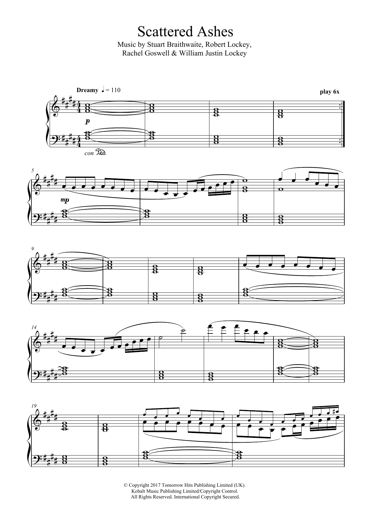 Minor Victories Scattered Ashes (Orchestral Variation) sheet music notes and chords arranged for Piano Solo