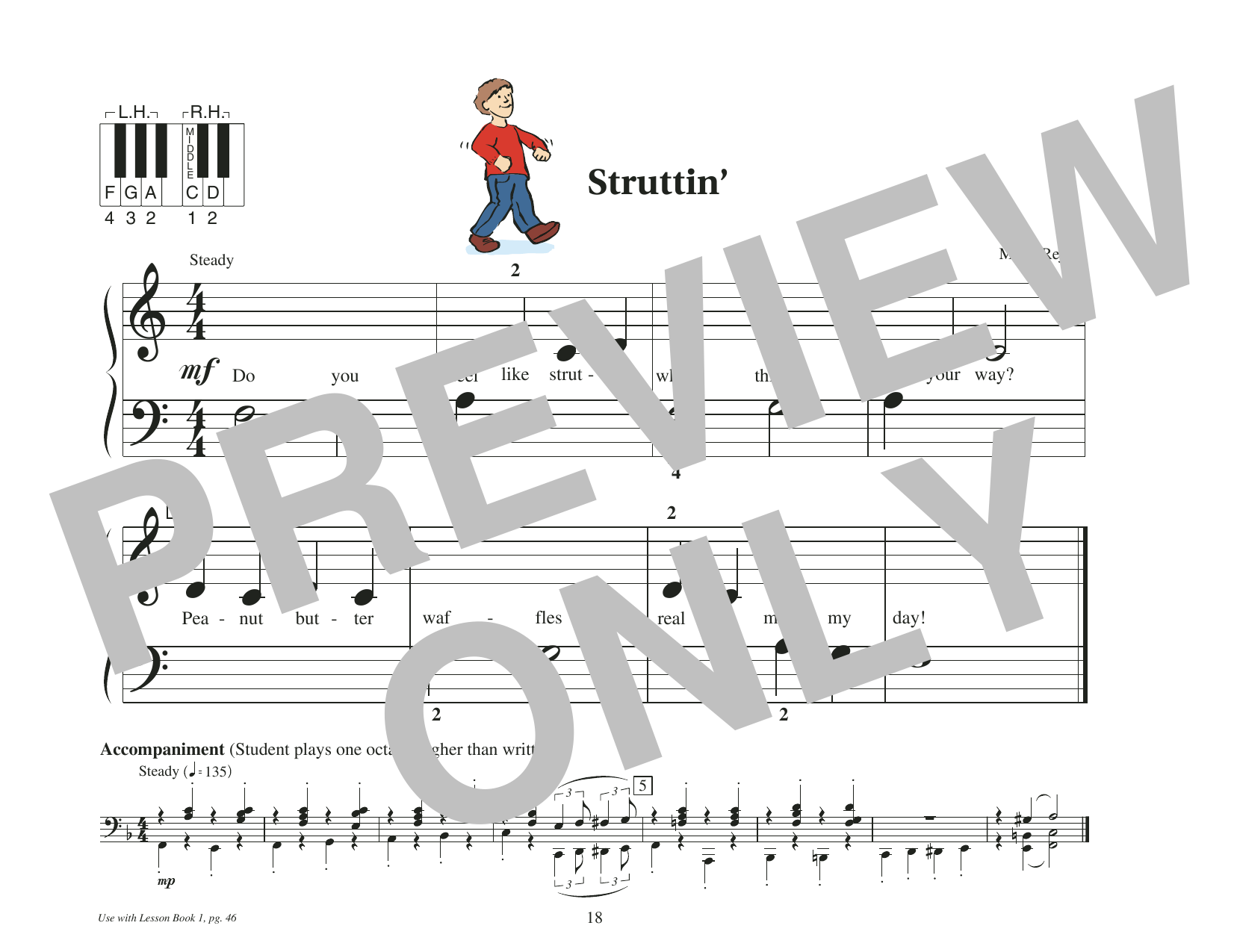 Mona Rejino Struttin' sheet music notes and chords arranged for Educational Piano