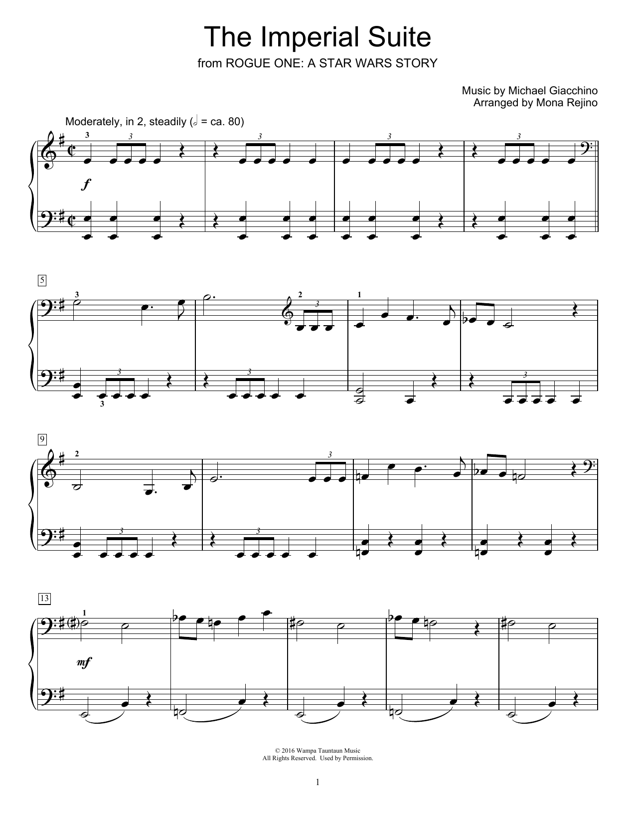 Mona Rejino The Imperial Suite sheet music notes and chords arranged for Educational Piano