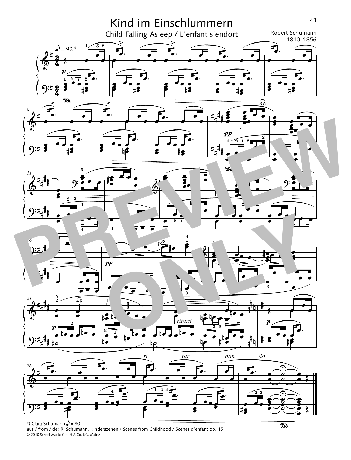 Monika Twelsiek Child Falling Asleep sheet music notes and chords arranged for Piano Solo