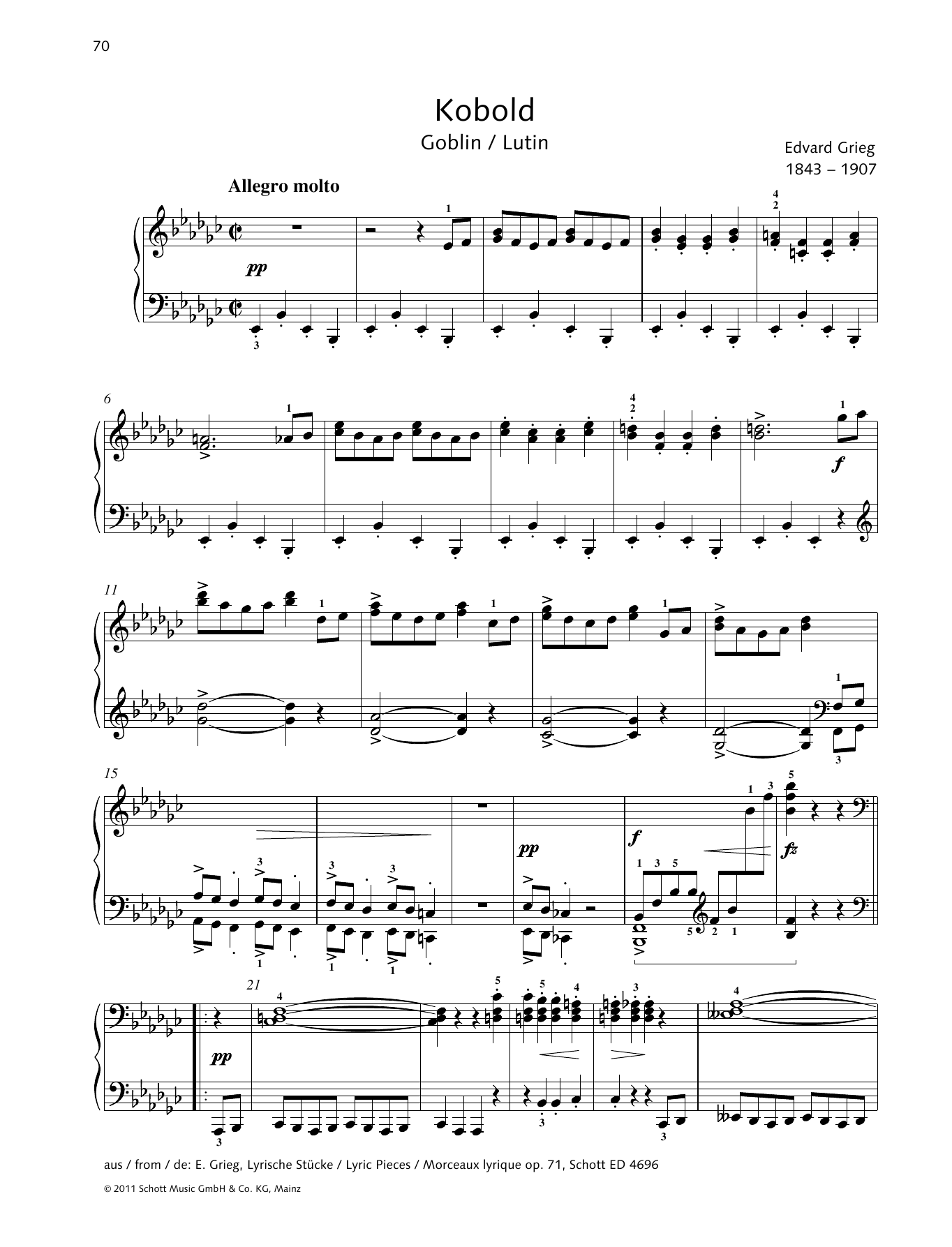 Monika Twelsiek Goblin sheet music notes and chords arranged for Piano Solo