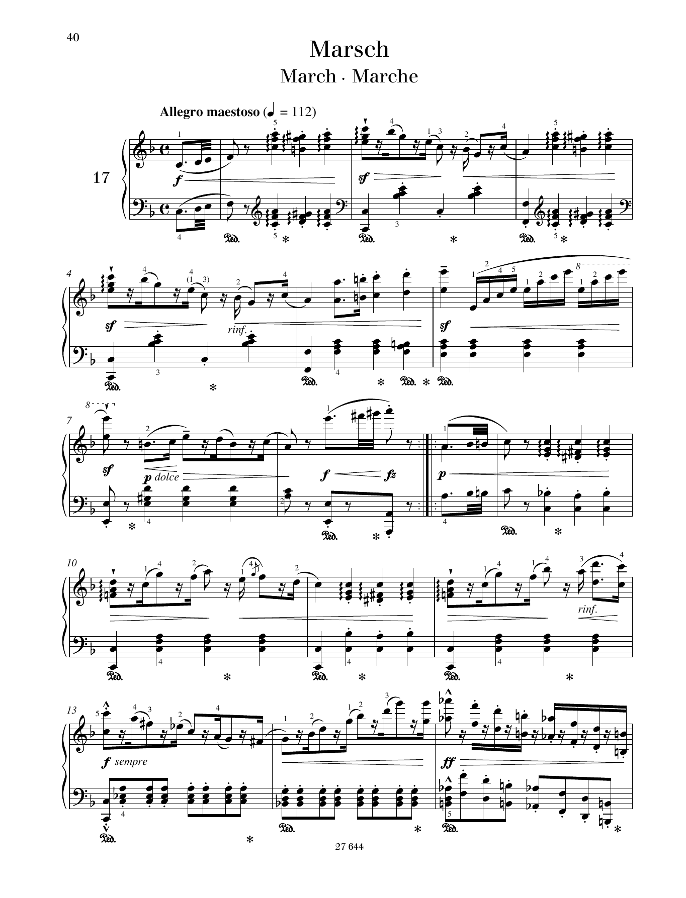 Monika Twelsiek March sheet music notes and chords arranged for Piano Solo