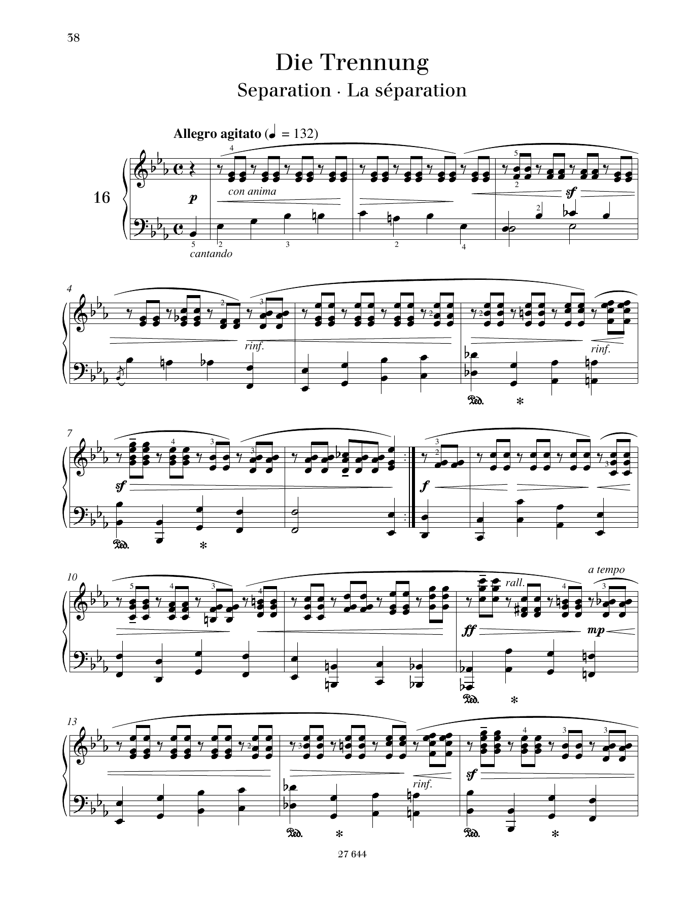 Monika Twelsiek Separation sheet music notes and chords arranged for Piano Solo