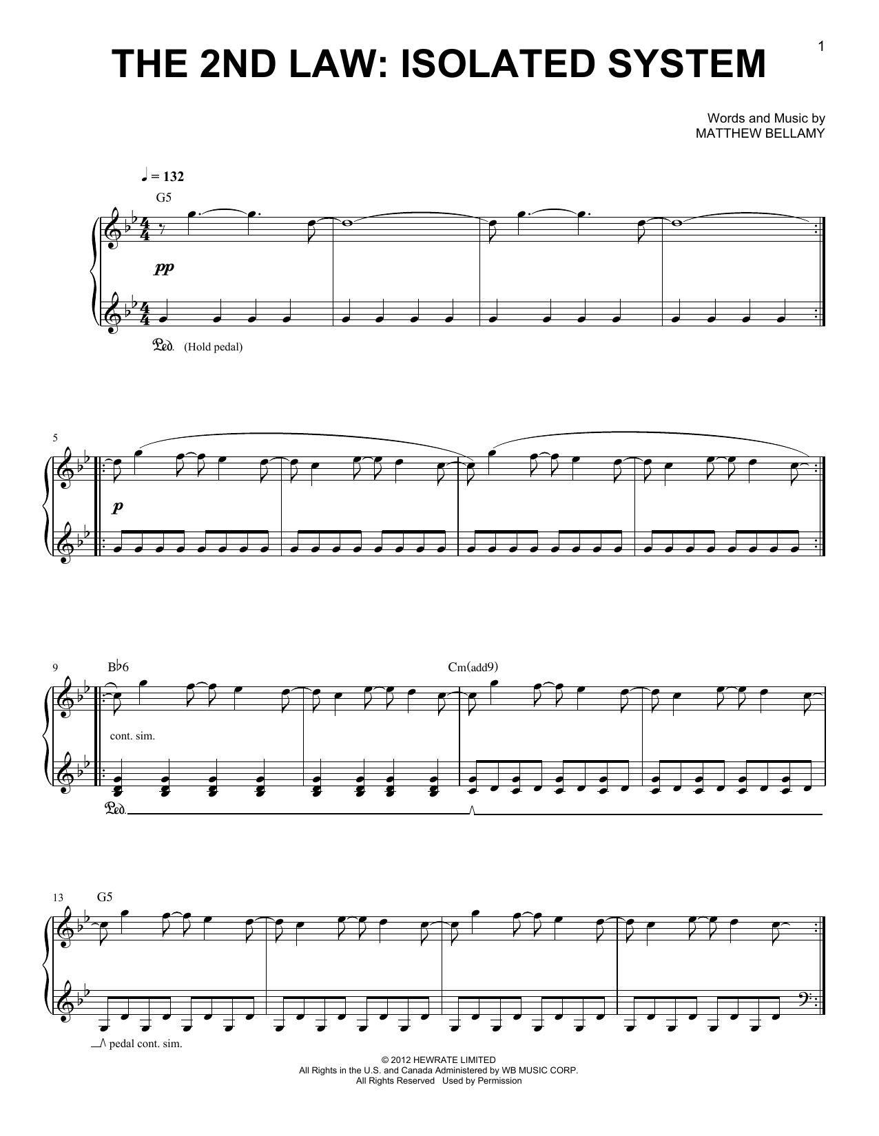 Muse The 2nd Law: Isolated System sheet music notes and chords arranged for Guitar Tab