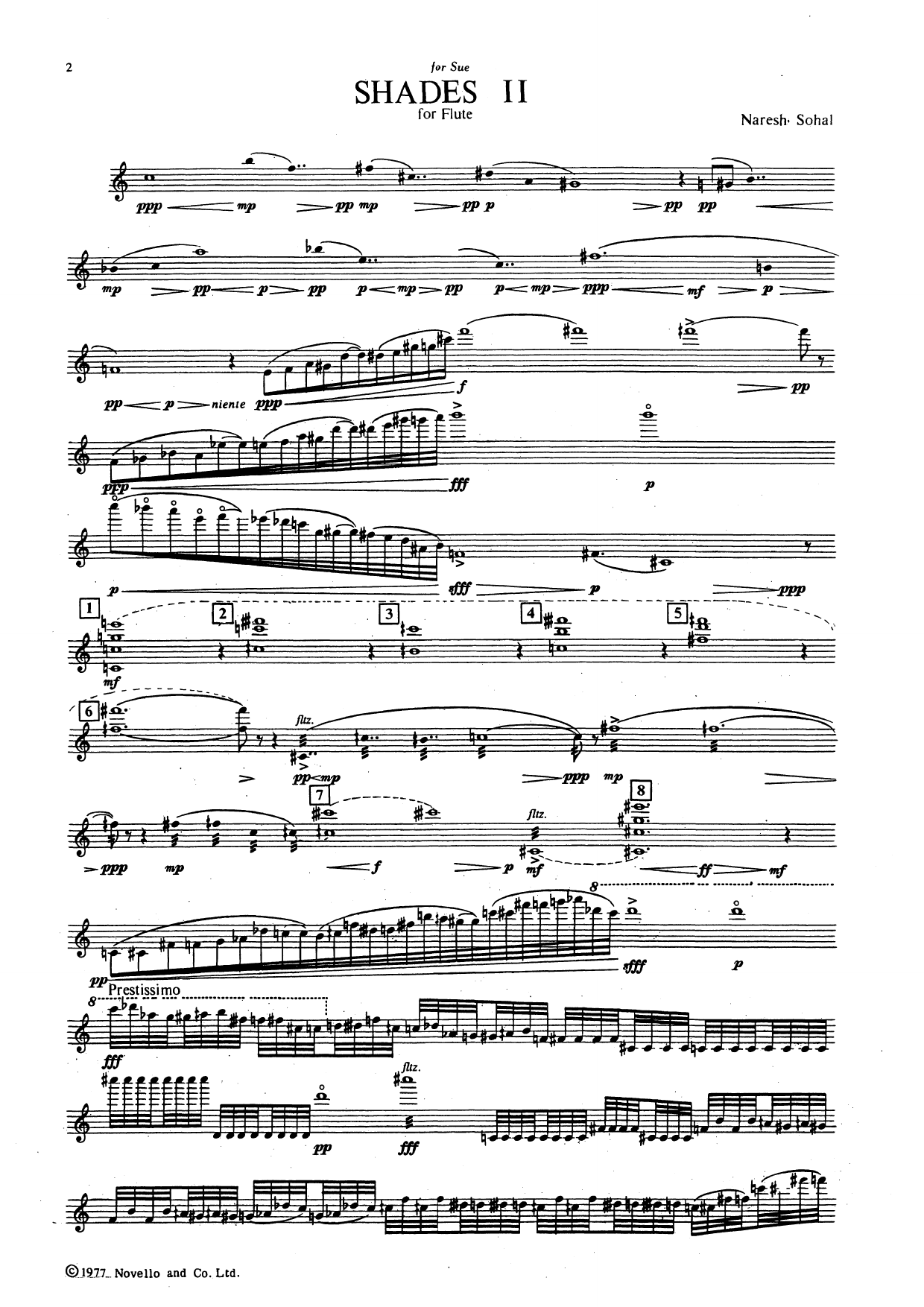 Naresh Sohal Shades II sheet music notes and chords arranged for Flute Solo