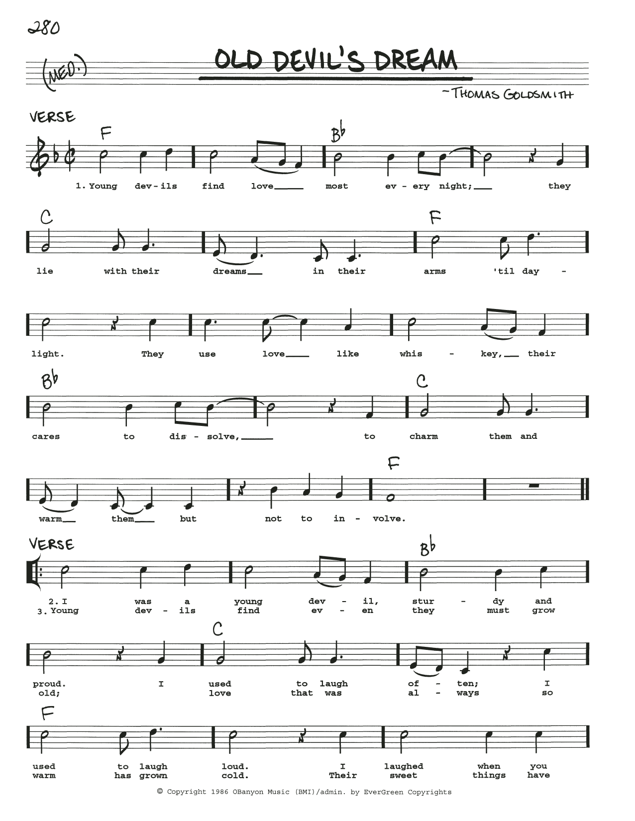 Nashville Bluegrass Band Old Devil's Dream sheet music notes and chords arranged for Real Book – Melody, Lyrics & Chords