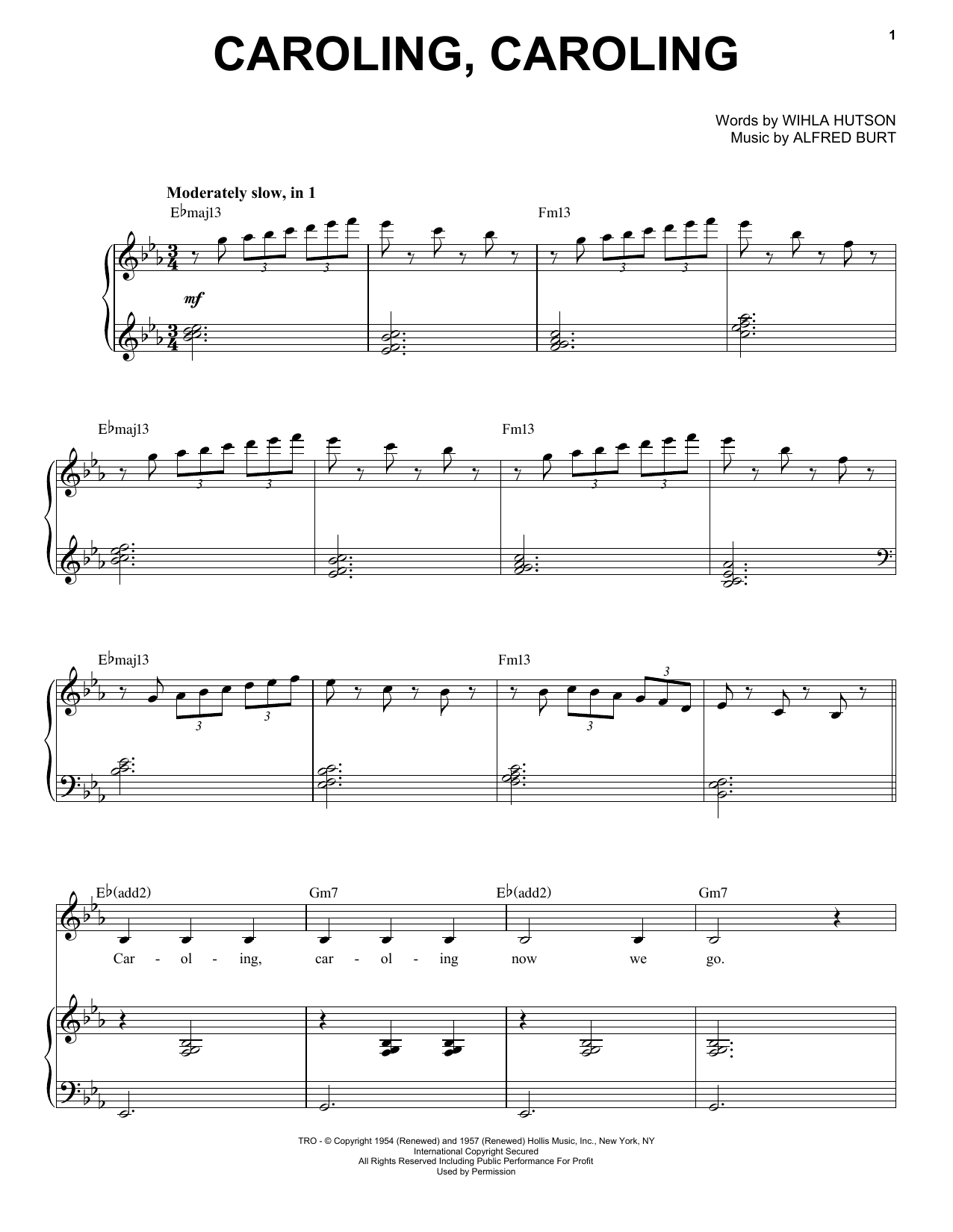 Natalie Cole Caroling, Caroling sheet music notes and chords arranged for Piano & Vocal