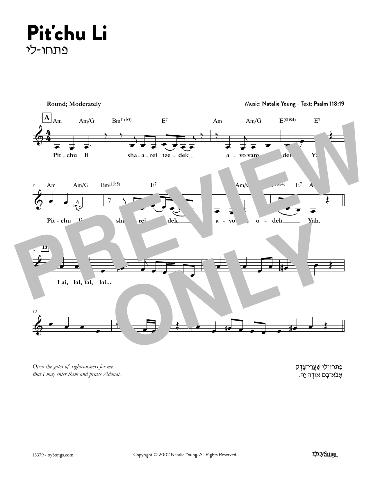 Natalie Young Pitchu Li sheet music notes and chords arranged for Lead Sheet / Fake Book