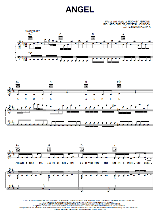 Natasha Bedingfield Angel sheet music notes and chords arranged for Piano, Vocal & Guitar Chords (Right-Hand Melody)
