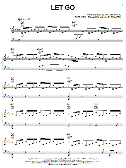 Ne-Yo Let Go sheet music notes and chords arranged for Piano, Vocal & Guitar Chords (Right-Hand Melody)