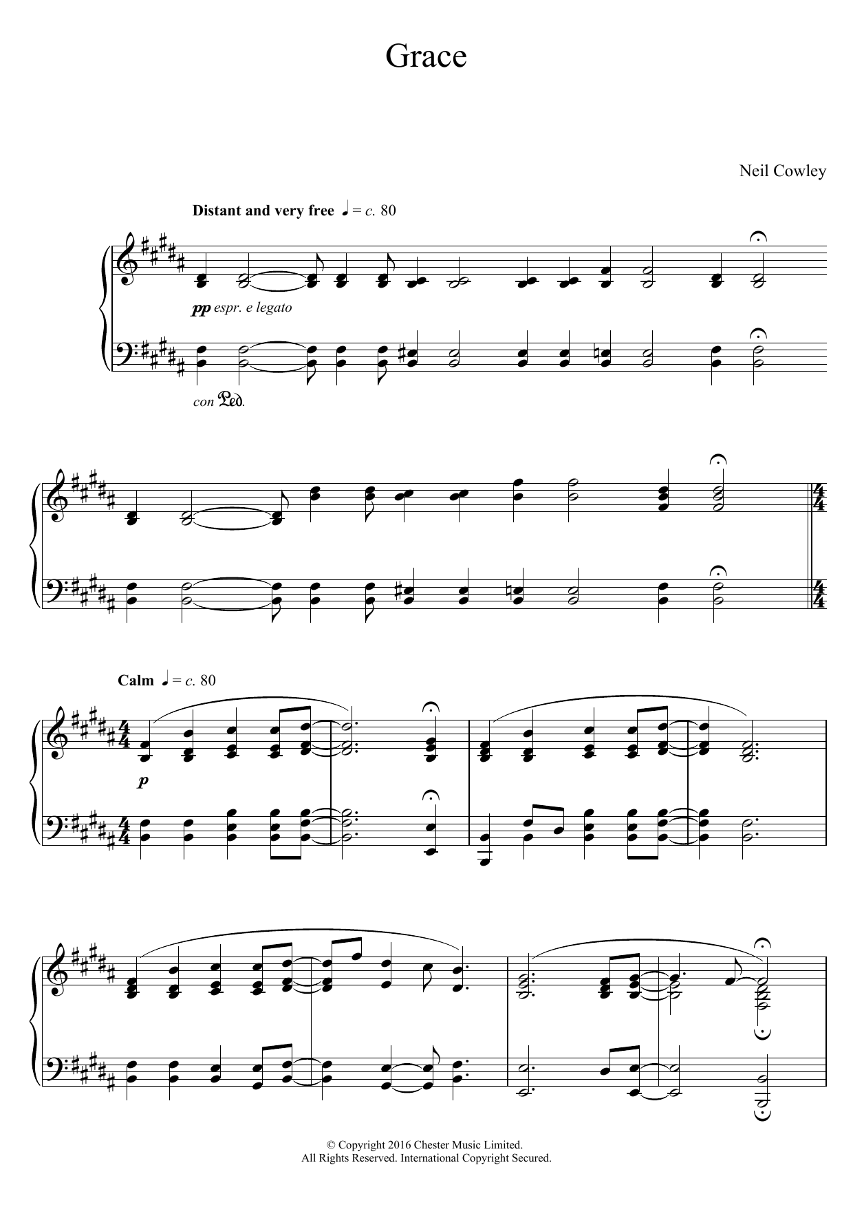 Neil Cowley Trio Grace sheet music notes and chords arranged for Piano Solo
