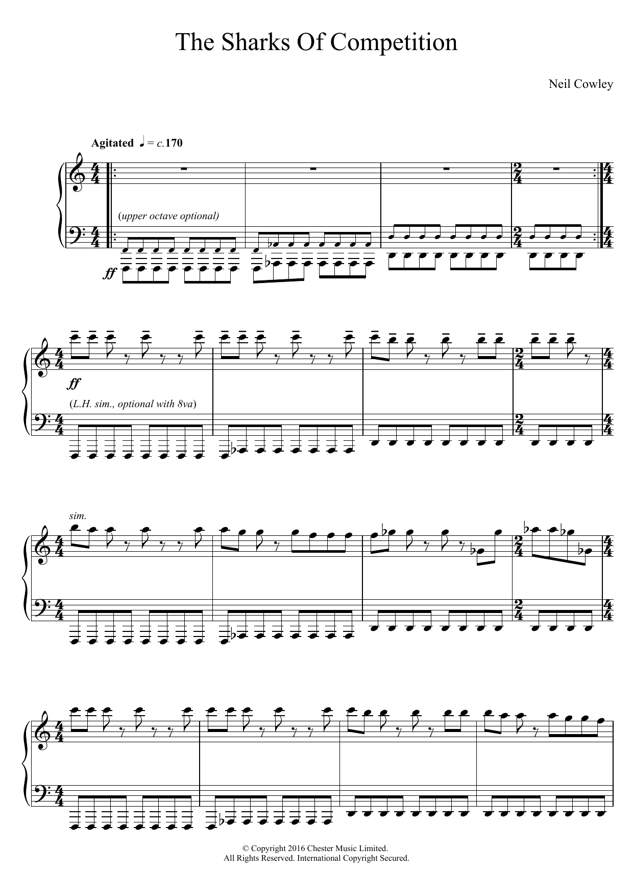 Neil Cowley Trio The Sharks Of Competition sheet music notes and chords arranged for Piano Solo