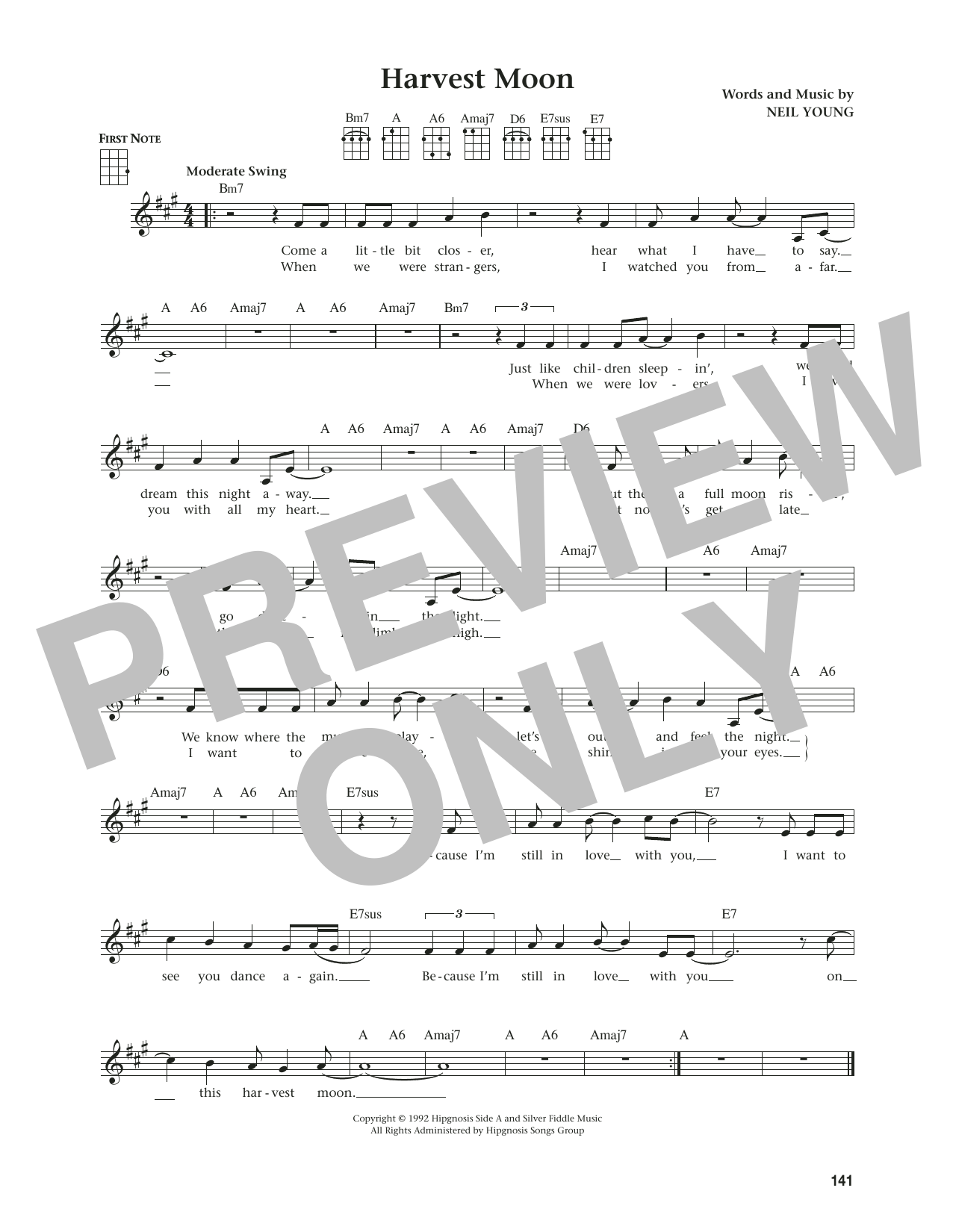 Neil Young Harvest Moon (from The Daily Ukulele) (arr. Jim Beloff) sheet music notes and chords arranged for Ukulele