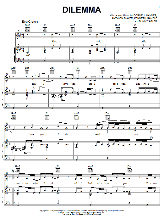 Nelly featuring Kelly Rowland Dilemma sheet music notes and chords arranged for Trombone Solo