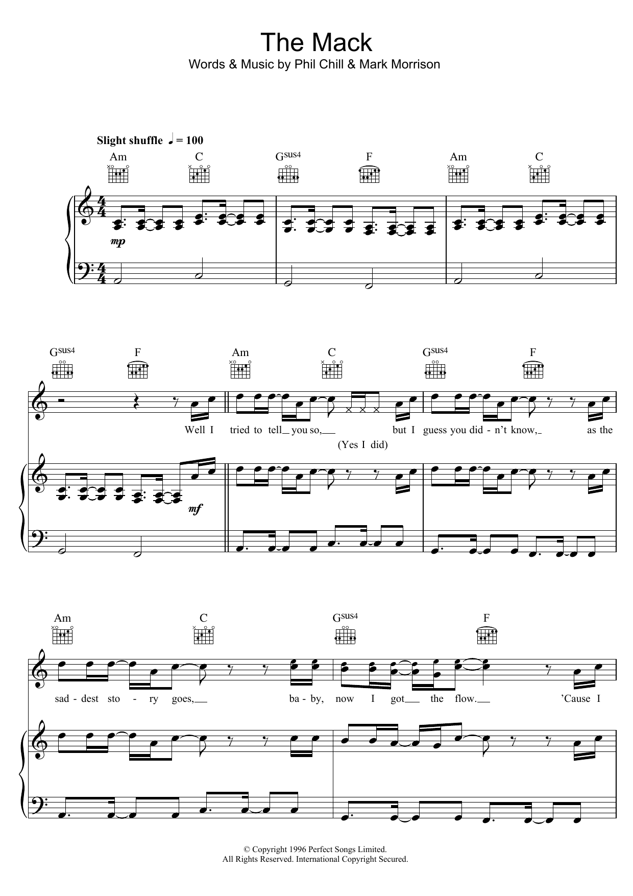 Nevada The Mack (featuring Mark Morrison and Fetty Wap) sheet music notes and chords arranged for Piano, Vocal & Guitar Chords