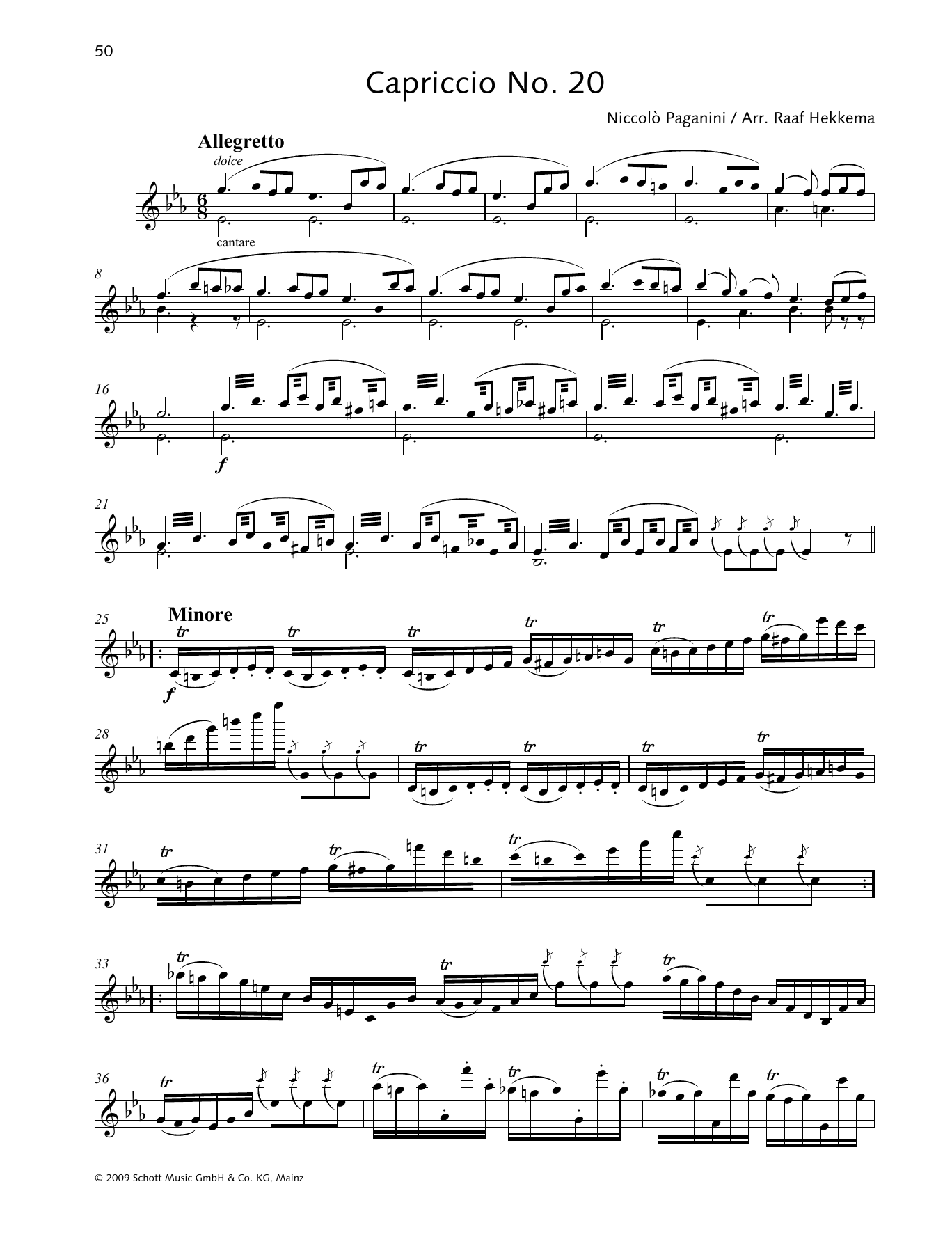 Niccolo Paganini Capriccio No. 20 sheet music notes and chords arranged for Woodwind Solo