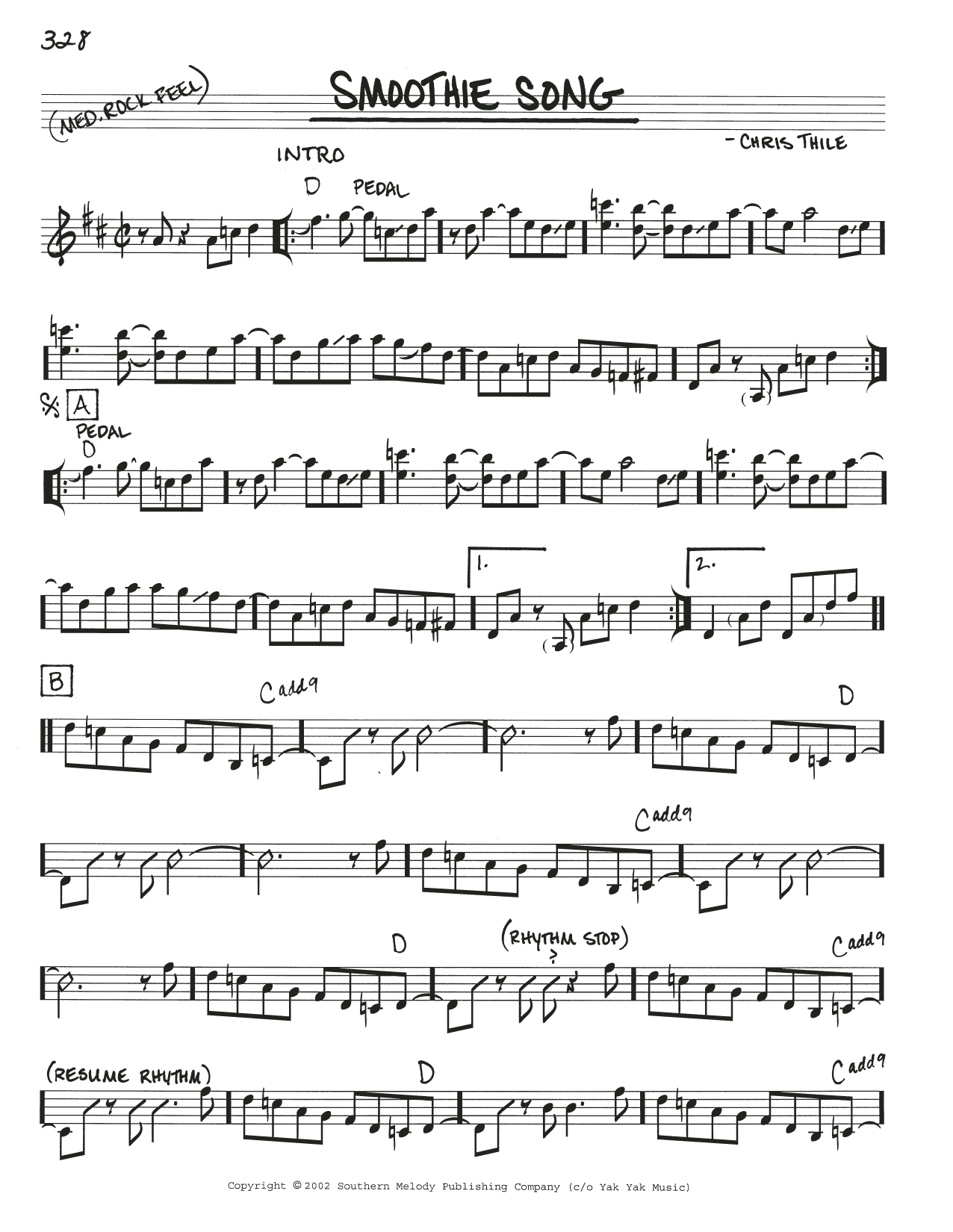 Nickel Creek Smoothie Song sheet music notes and chords arranged for Real Book – Melody, Lyrics & Chords