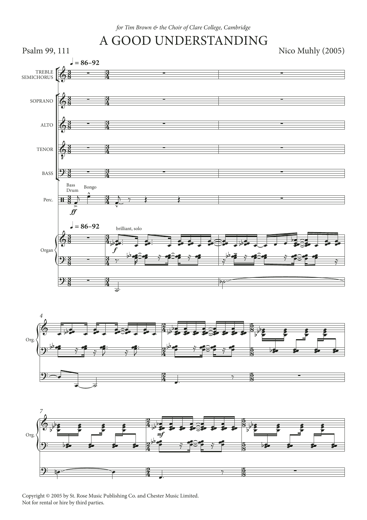 Nico Muhly A Good Understanding sheet music notes and chords arranged for SATB Choir