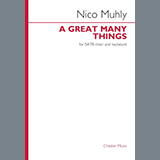 Nico Muhly 'A Great Many Things' SATB Choir