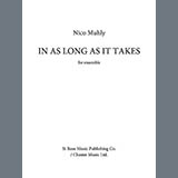 Nico Muhly 'In As Long As It Takes (Score and Parts)' Percussion Ensemble