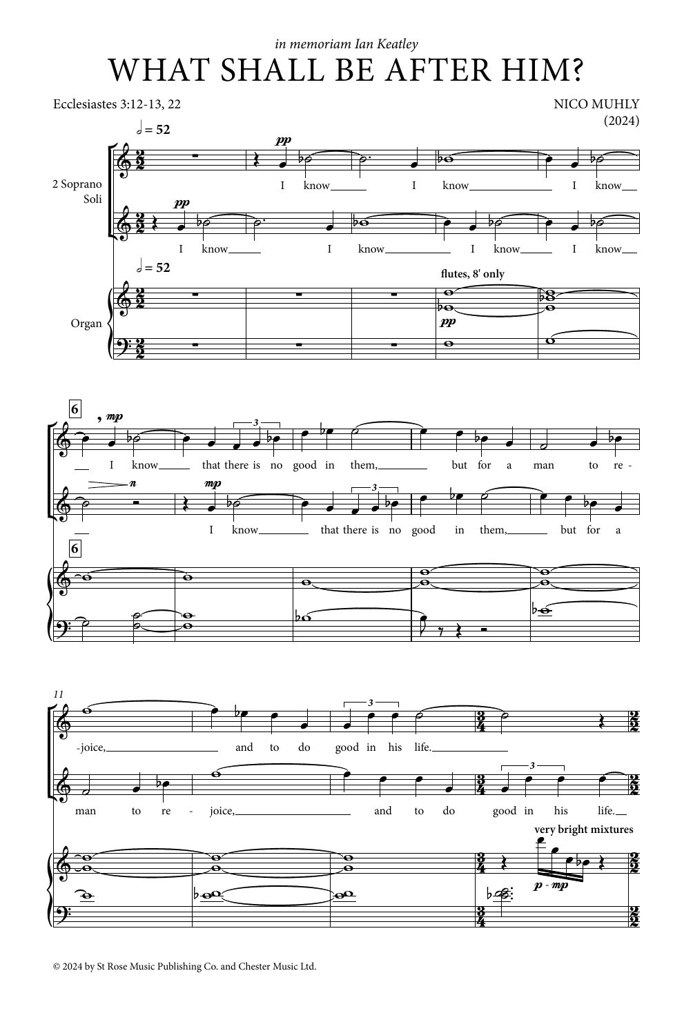 Nico Muhly What shall be after him? sheet music notes and chords arranged for SATB Choir