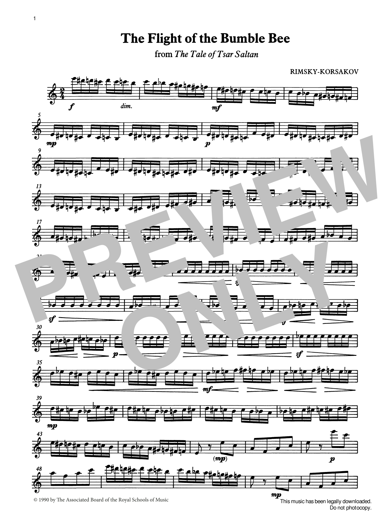 Nikolai Rimsky-Korsakov The Flight of the Bumble Bee from Graded Music for Tuned Percussion, Book IV sheet music notes and chords arranged for Percussion Solo