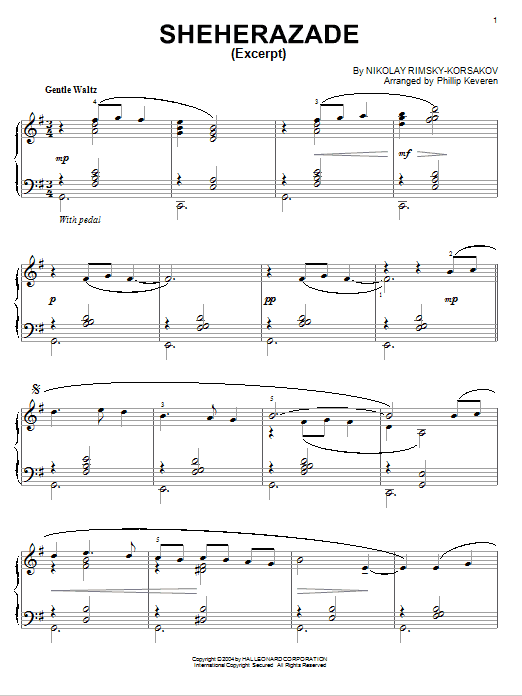 Nikolai Rimsky-Korsakov Theme From Sheherazade [Jazz version] (arr. Phillip Keveren) sheet music notes and chords arranged for Piano Solo