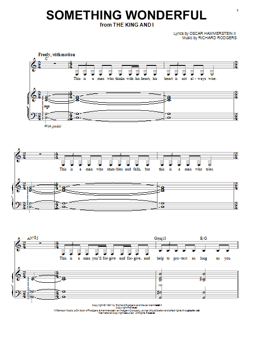 Nina Simone Something Wonderful sheet music notes and chords arranged for Piano & Vocal