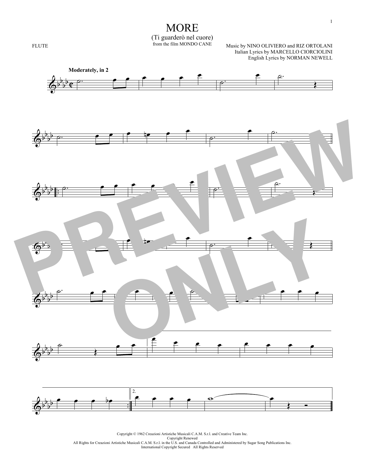 Nino Oliviero More (Ti Guardero Nel Cuore) sheet music notes and chords arranged for Viola Solo