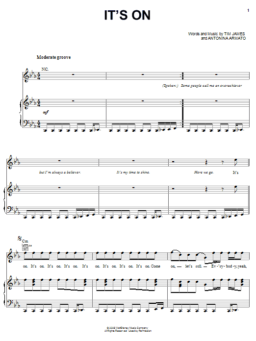 N.L.T. It's On sheet music notes and chords arranged for Piano, Vocal & Guitar Chords (Right-Hand Melody)